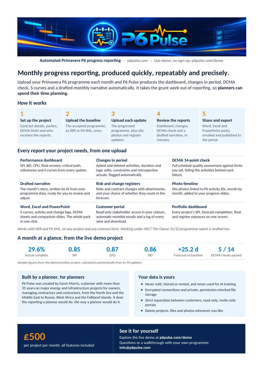 P6 Pulse product sheet preview